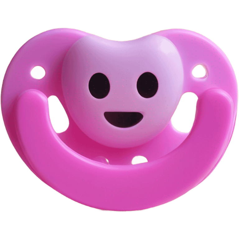 Pink pacifier emoji