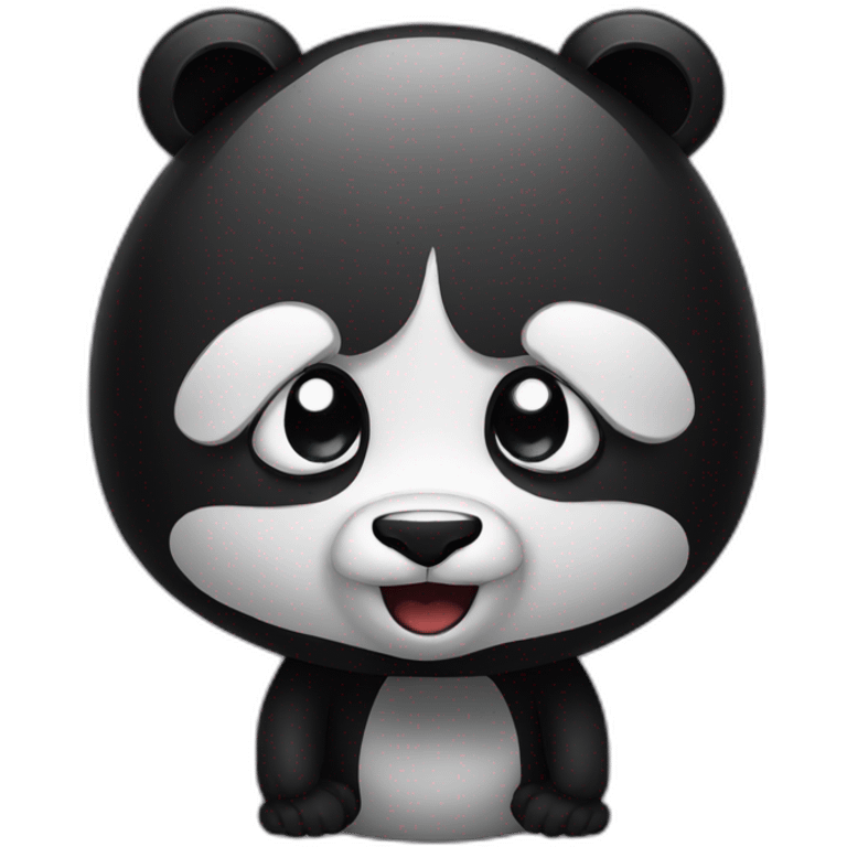 Scary panda emoji