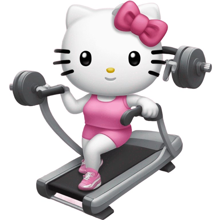 hello kitty in the gym emoji