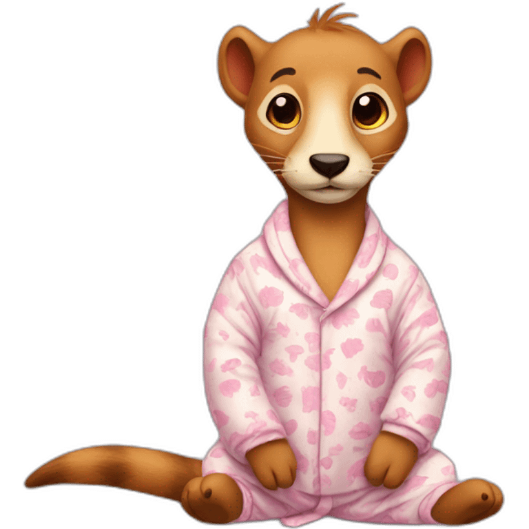 Weasle in pyjama emoji