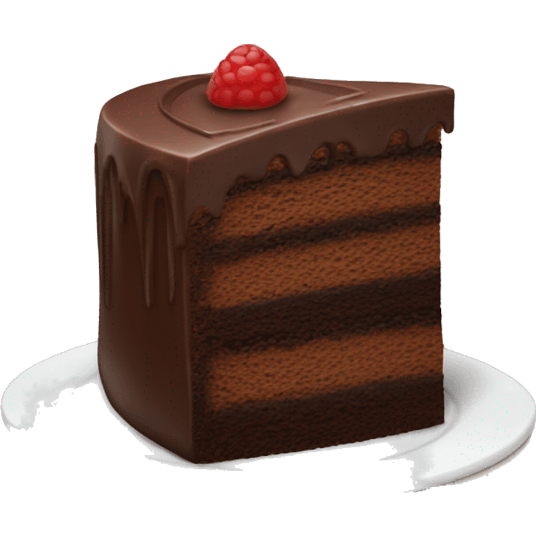 Chocolate cake ( one slice ) emoji