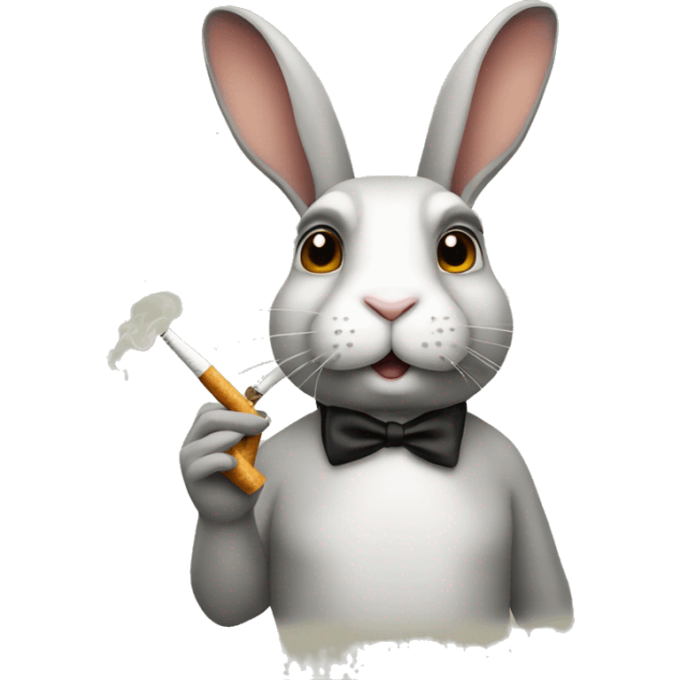 Rabbit with cigarette emoji