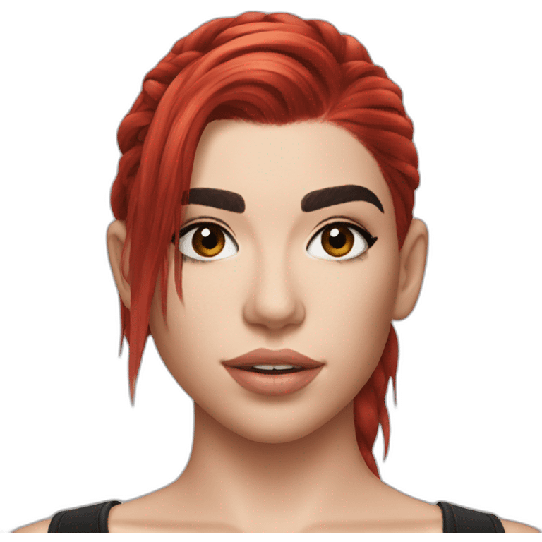 dua lipa red hair emoji