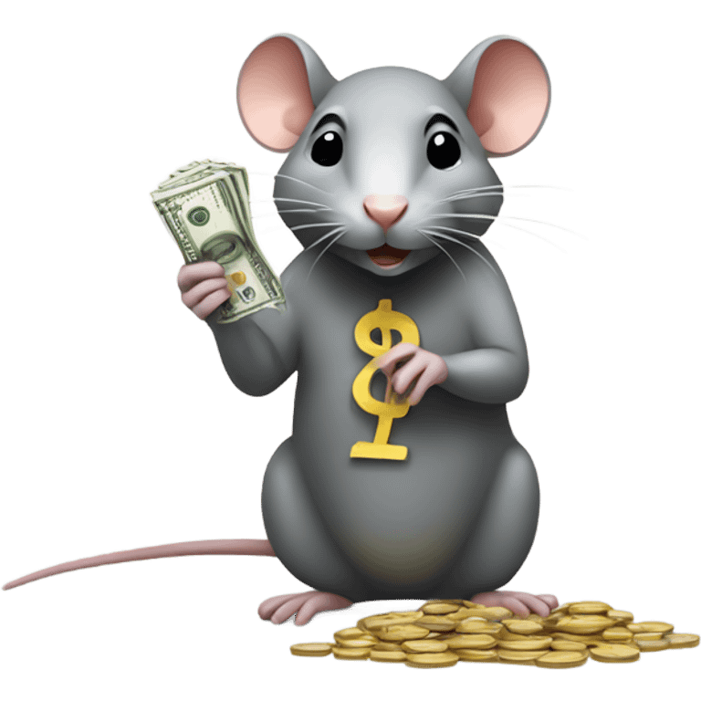 rat counting money emoji