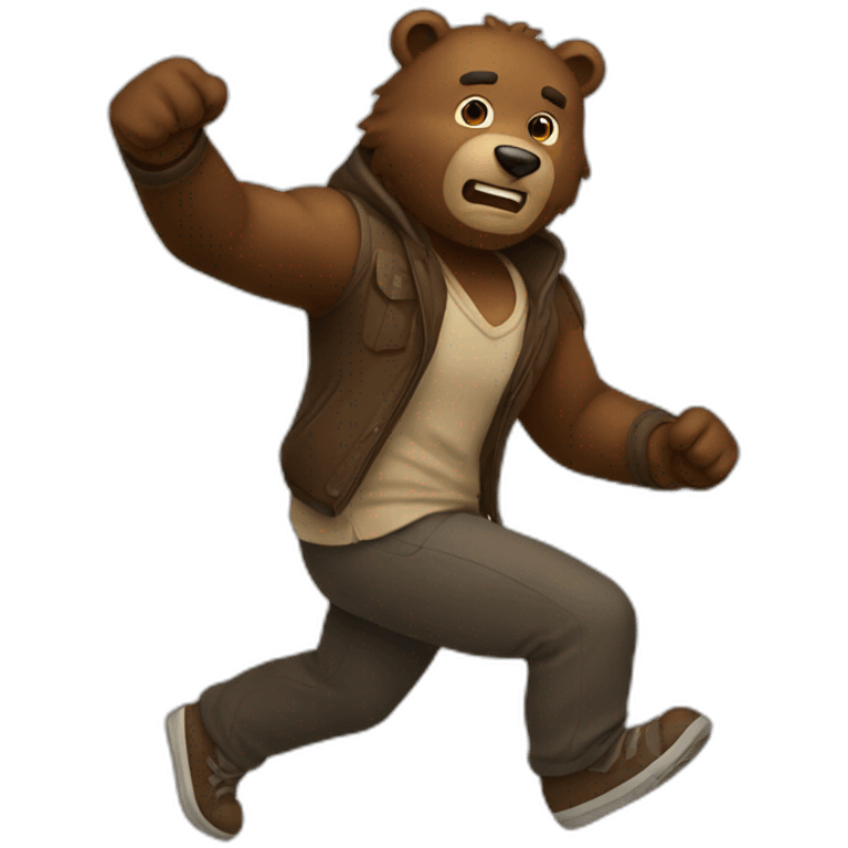 A man who beat a bear emoji