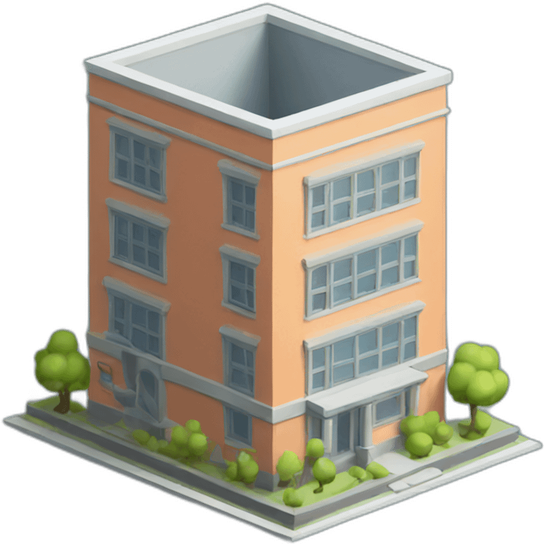 building model isometric emoji