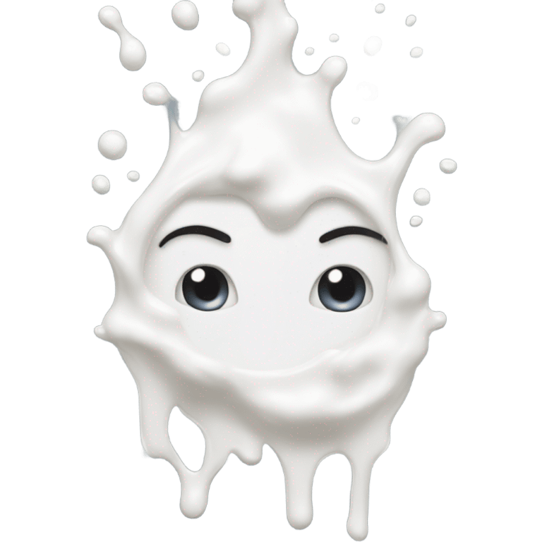 Face covered in milk liquid emoji