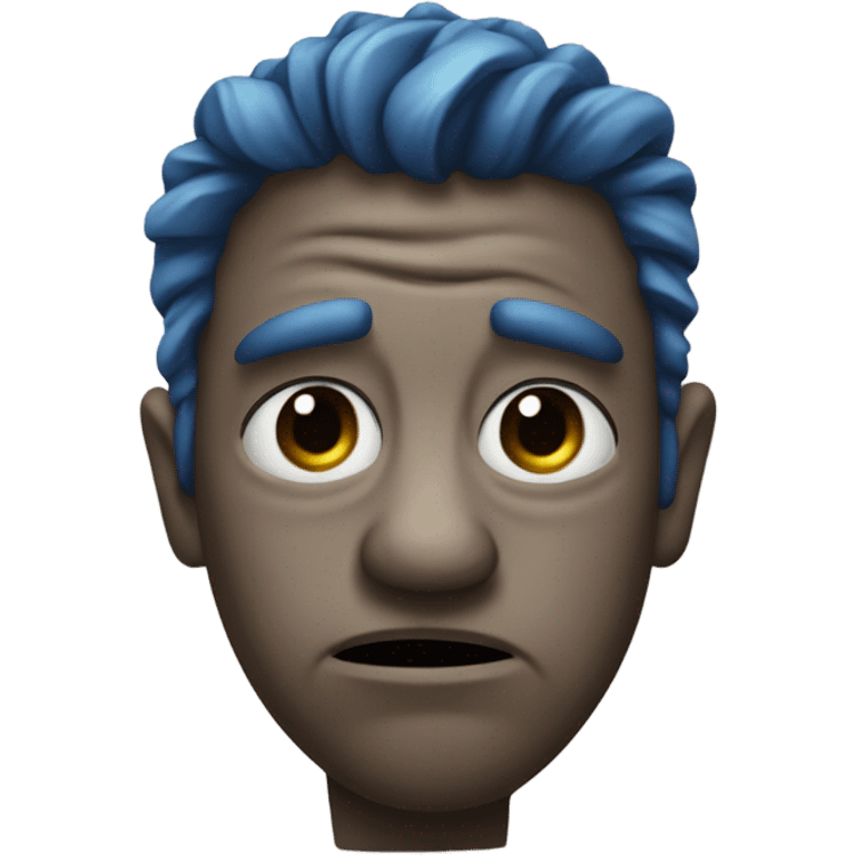 disgusted blue emoji emoji