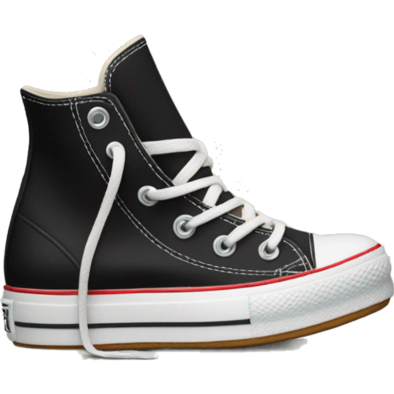 Black platform converse platform shoes emoji