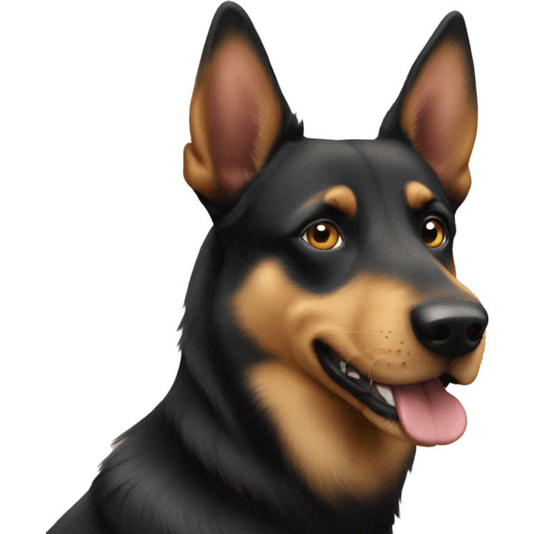 australian kelpie german shepherd mix dog emoji