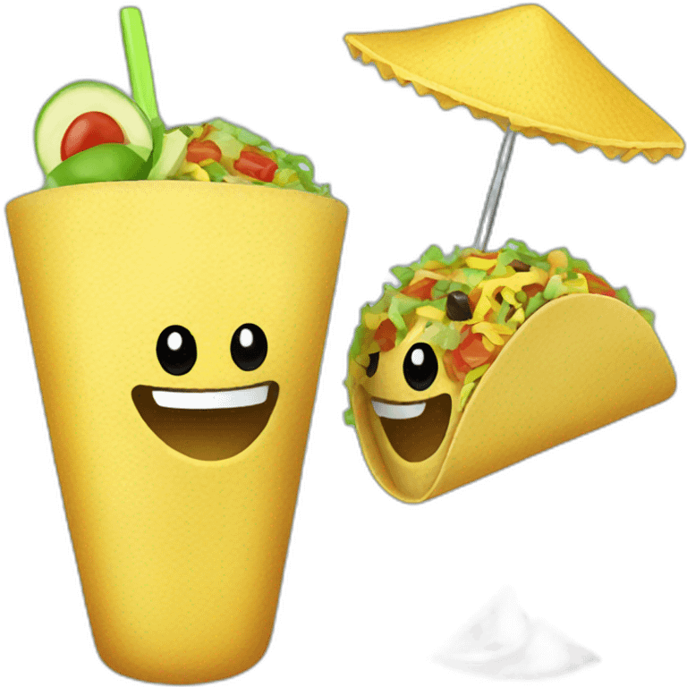 taco and margarita emoji