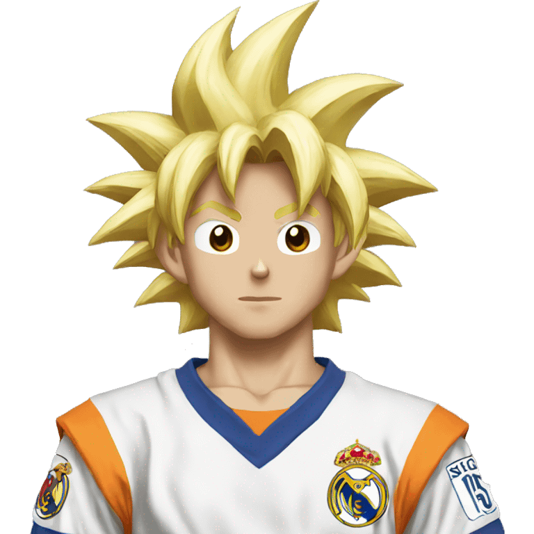 Goku with the Madrid shirt emoji