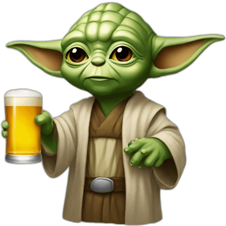 Yoda drink beer emoji