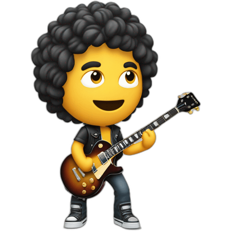 Rocker man playing gisbson les paul emoji