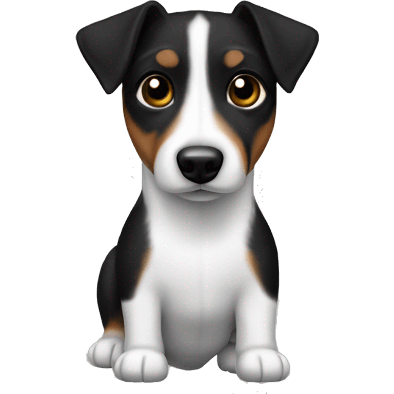 All Black Jack Russell Terrier no brown no white  emoji