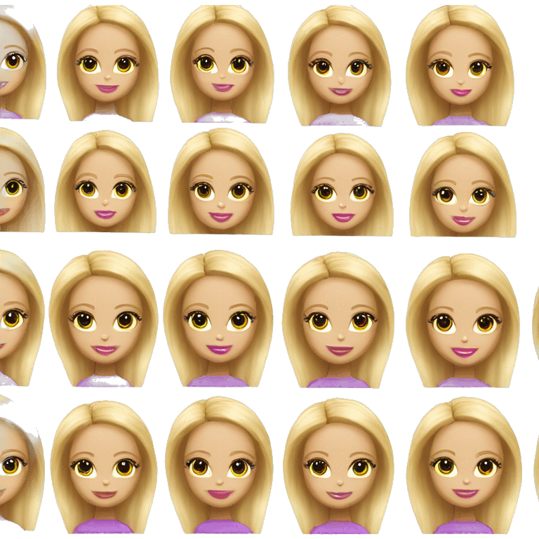 barbie intelligent with bulb head emoji