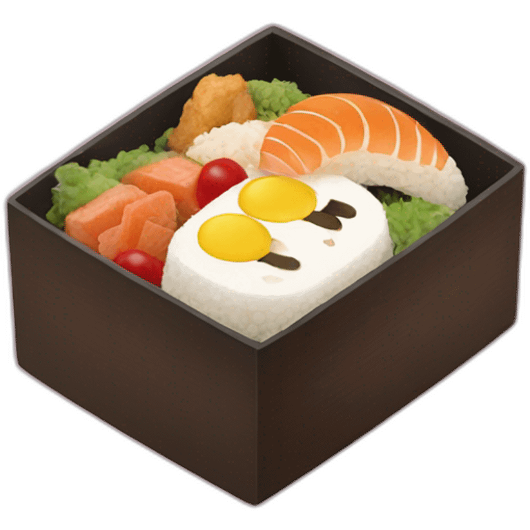 bento box with a tamagui inside emoji