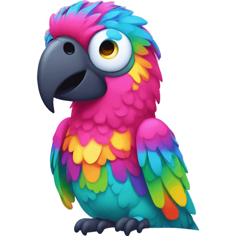 lisa frank parrot emoji