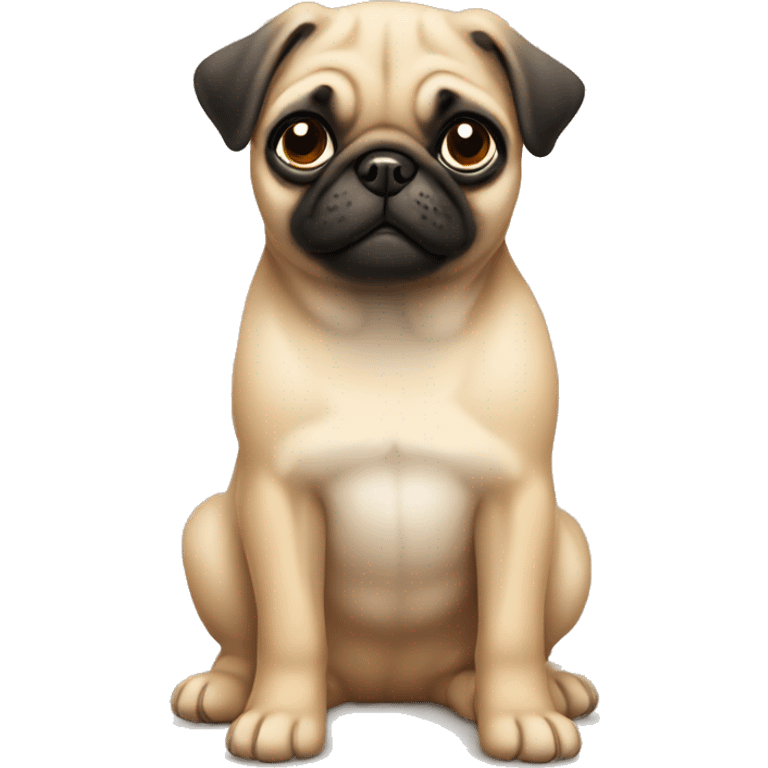 Fawn pug puppy emoji