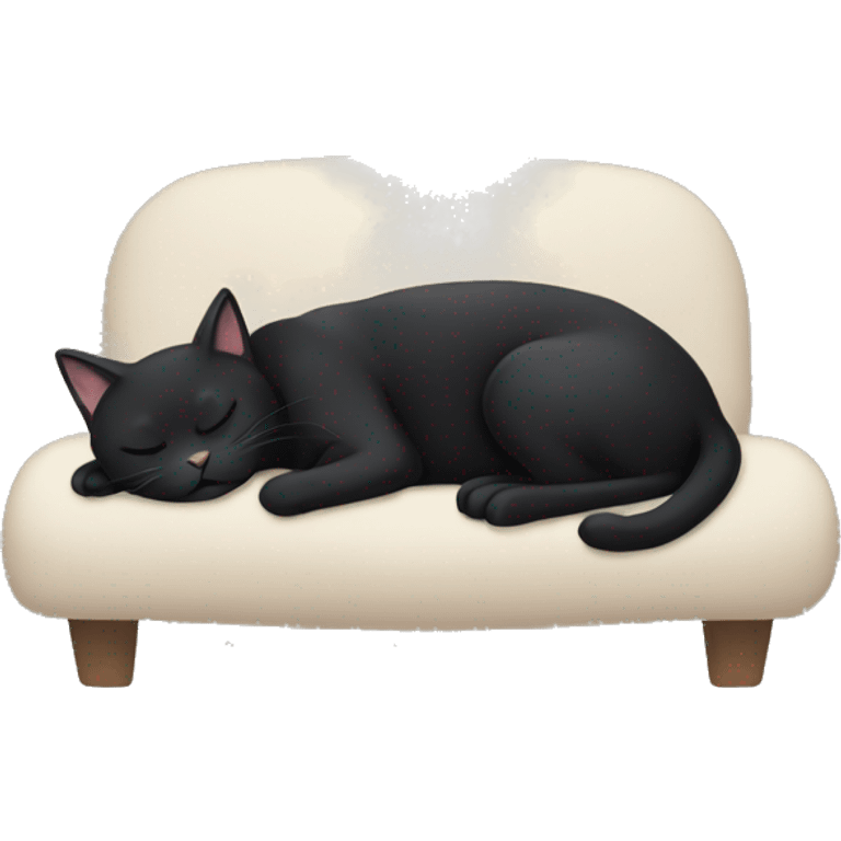 black cat sleeping emoji