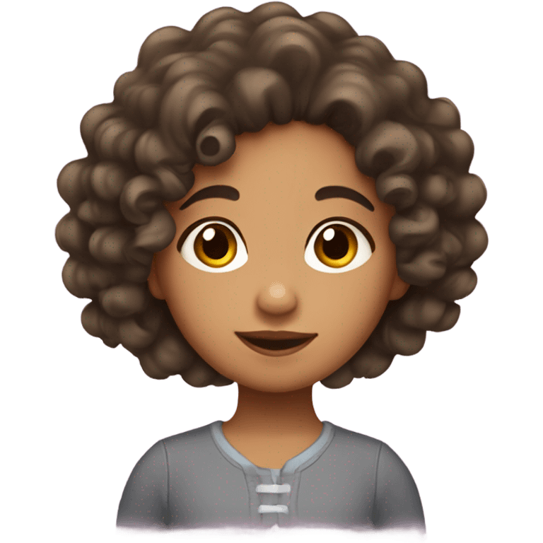 Hispanic Little girl with curly hair emoji