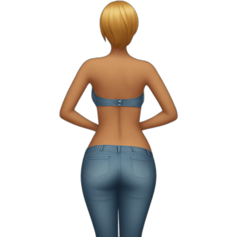 back view fit buttocks emoji