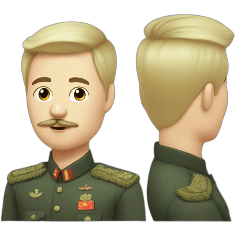 russian guy looking like kim jong un with a moustache emoji