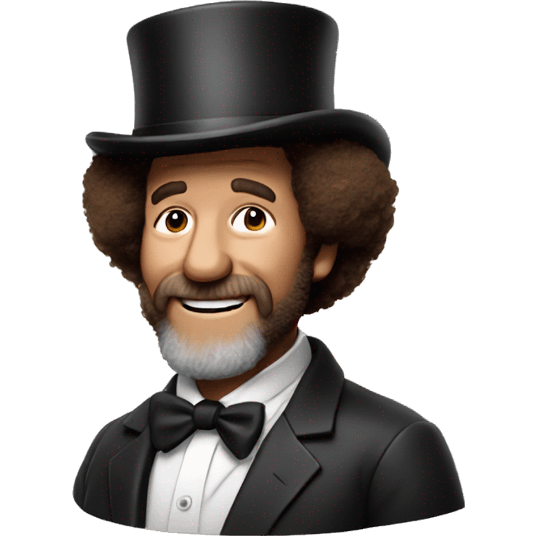 Bob Ross with a tophat emoji