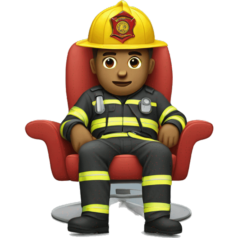 Firefighter in recliner  emoji