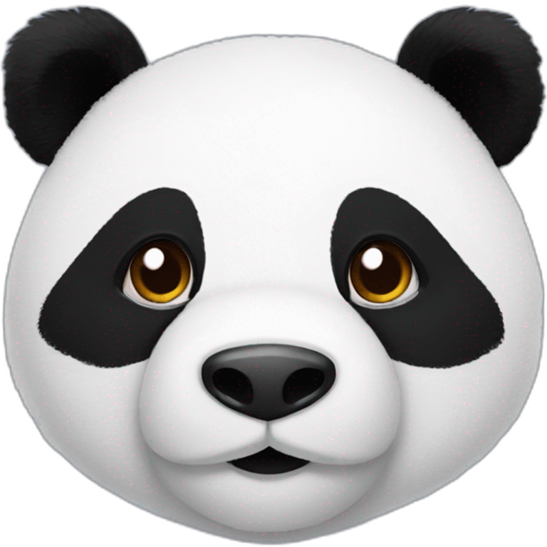 Une peluche panda emoji