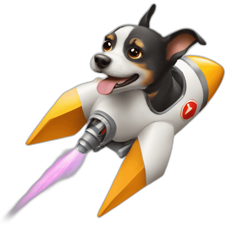 dog-ride-rocket emoji