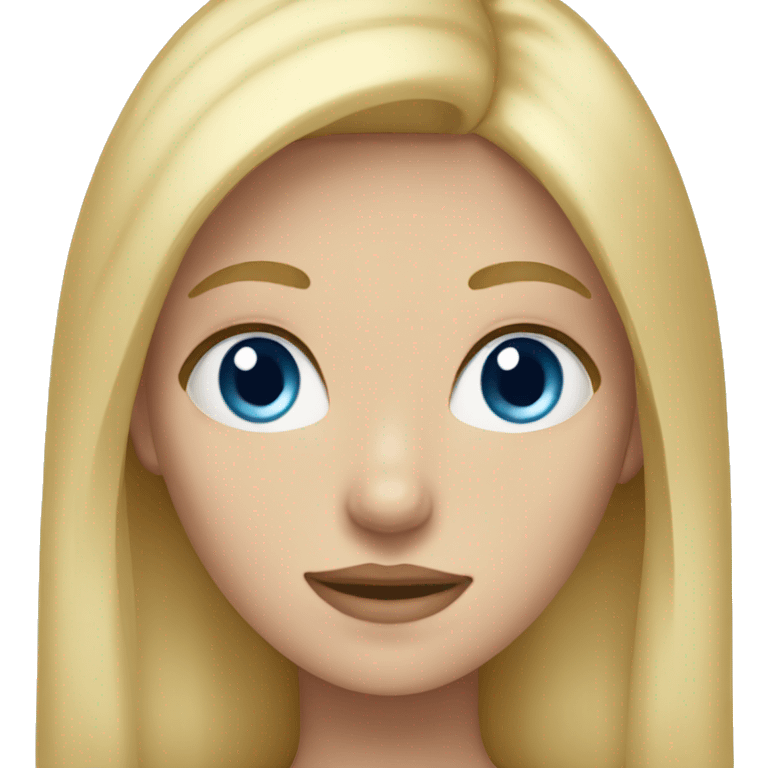 Girl with blonde hair and blue eyes  emoji