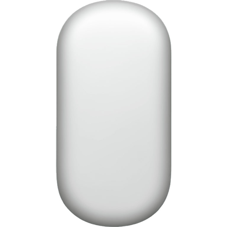 Plain pill tablet with a line in the middle with an oblong shape emoji