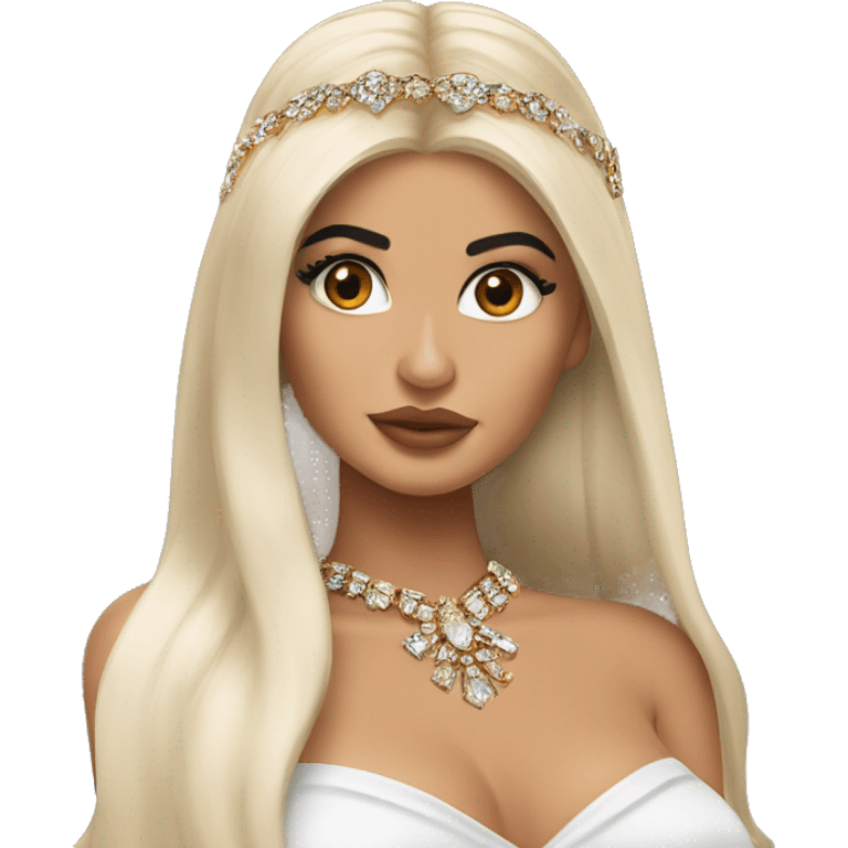 Kylie Jenner Princess with jewellery brown hair emoji