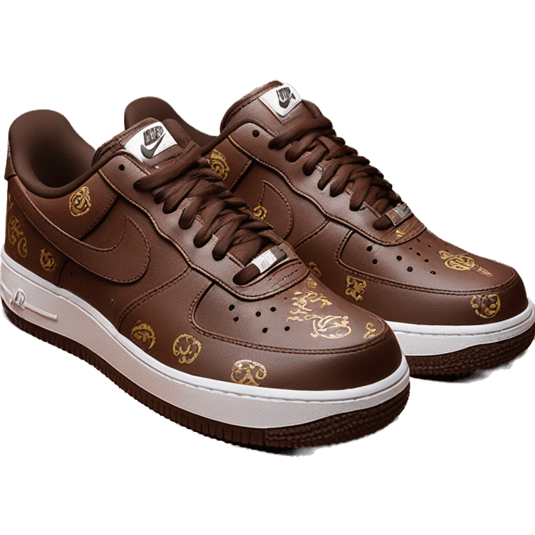 Nike x Supreme Air Force 1 Low Baroque Brown emoji