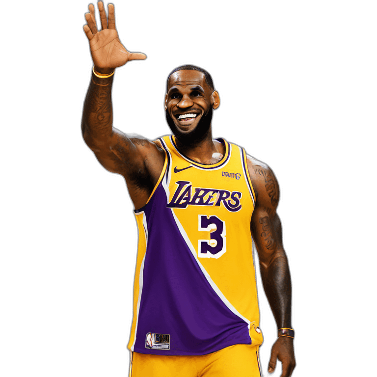 LeBron James waving emoji