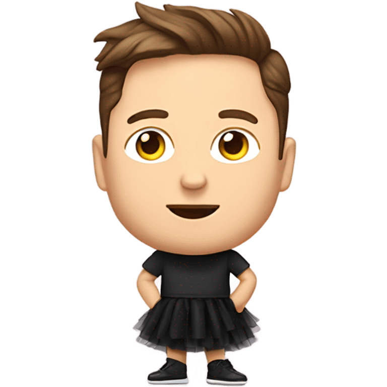 Elon musk wearing a tutu emoji