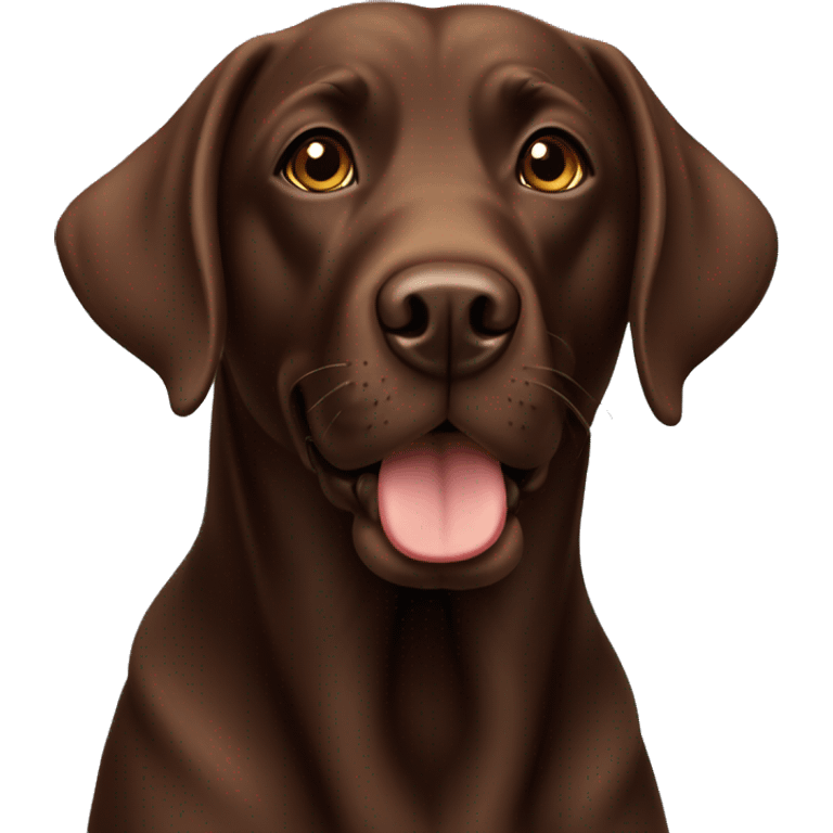 Chocolate-coloured Labrador dog emoji