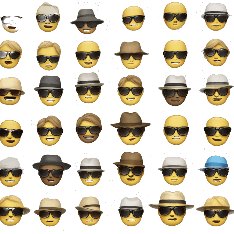 little man with hat and sunglasess emoji