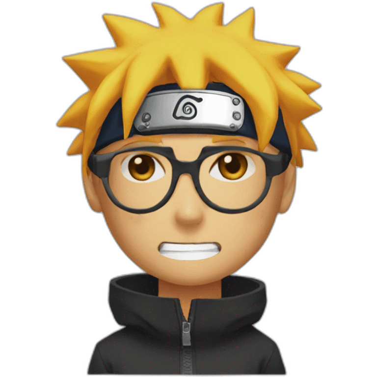 Naruto uzumaki with glasses  emoji