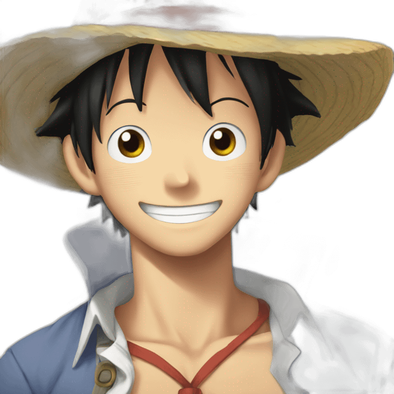 smiling luffy in open shirt emoji