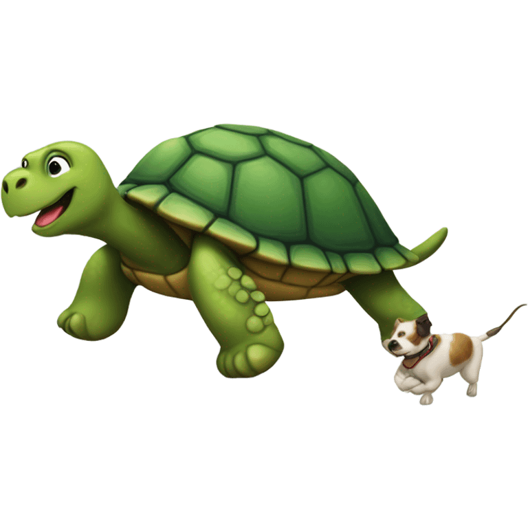 turtle walking a dog emoji