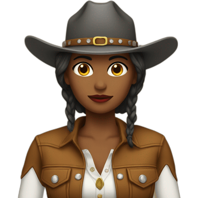 cowboy femme  emoji