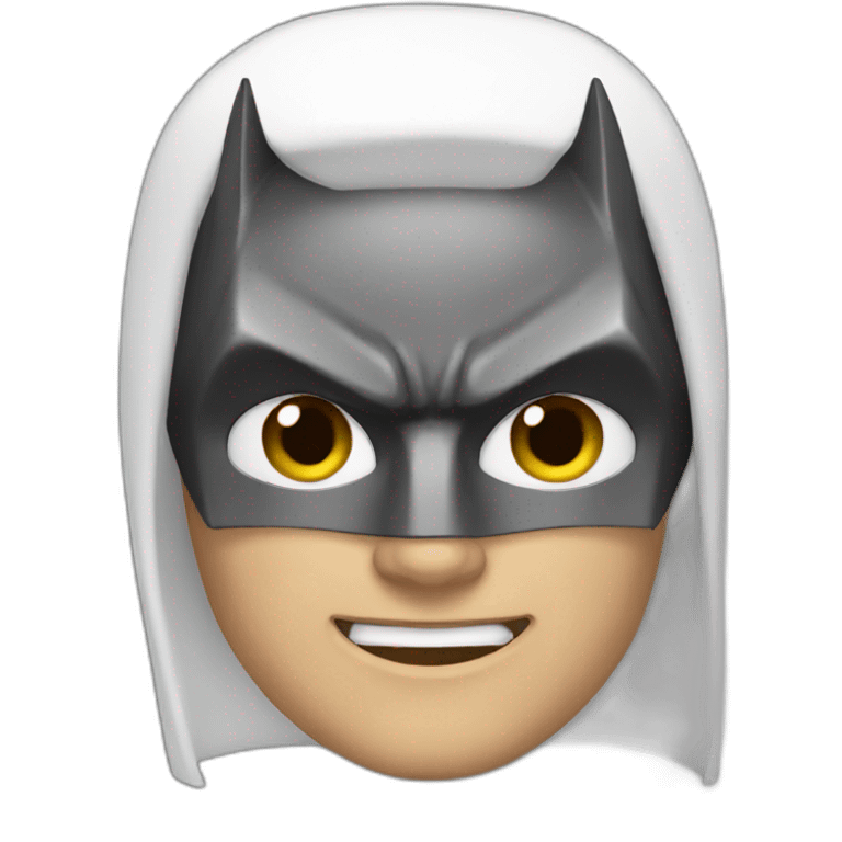 white batman emoji