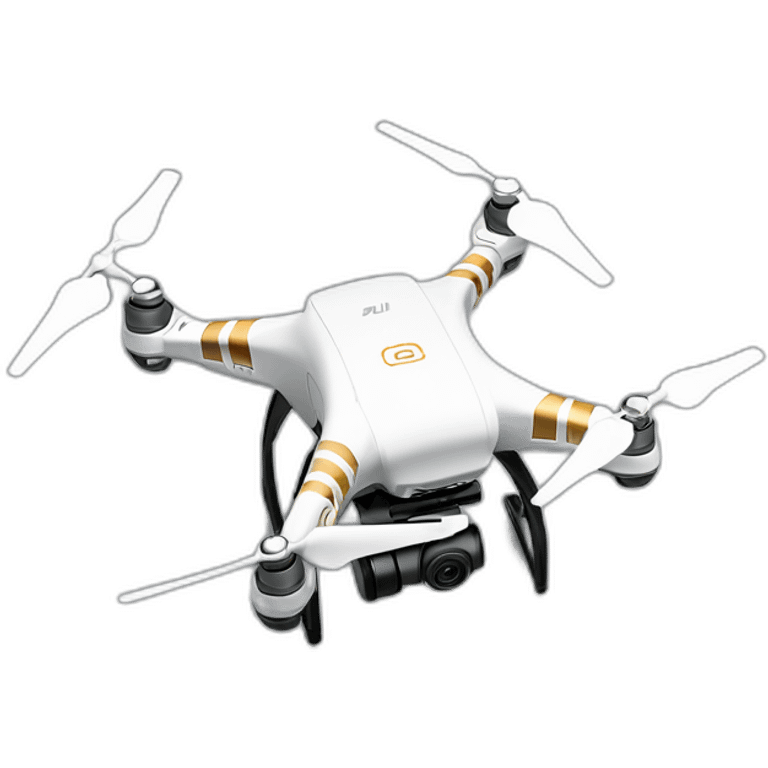 dji drone， isometric，upward view emoji