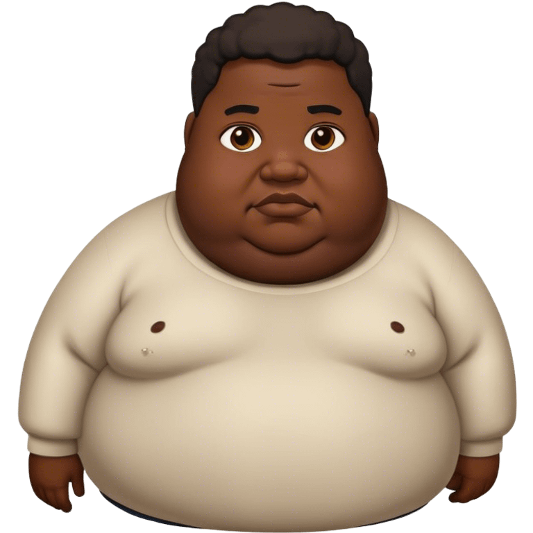 Fat black person emoji