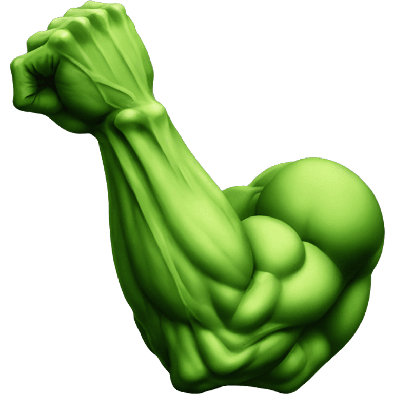 Green muscle bicep emoji