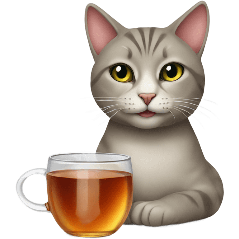 Turkish cat drink tea emoji