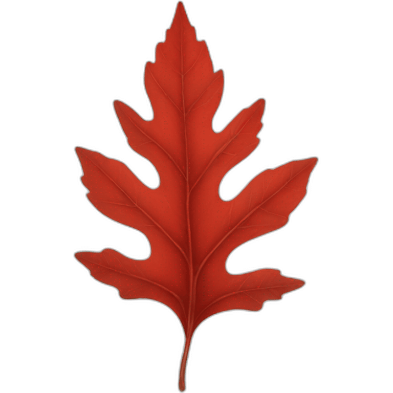 leaf red emoji