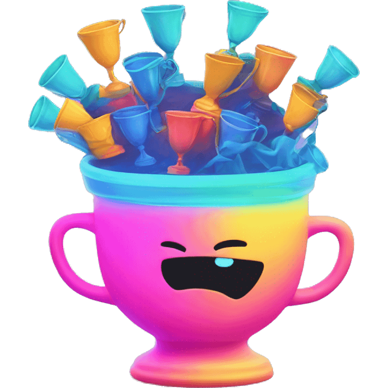 win cup neon emoji